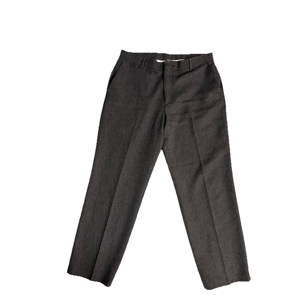 Levis Action Slacks Gray Flat Front 36x28 Made In USA 80s Permanent Crease Class